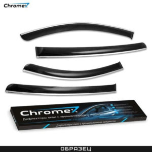 Дефлекторы окон Chromex для BMW 5-Серия седан (E39) (1995-2004) с хромированным молдингом № CHROMEX.63010