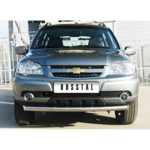 Защита переднего бампера Russtal (d63) для Chevrolet Niva Bertone (2009-2020) № NBZ-001182