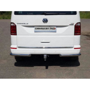 Защита задняя (уголки) 60,3 мм для Volkswagen Caravelle (2017-2023) № VWCARAV17-25
