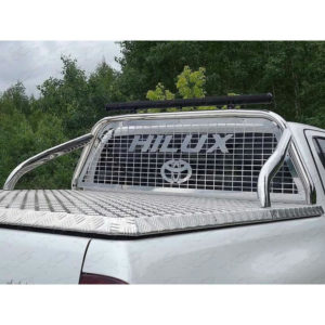 Защита кузова и заднего стекла TCC (d75x42 для крышки, без надписи) со светодиодной фарой для Toyota Hilux Exclusive (2018-2023) № TOYHilux15-57