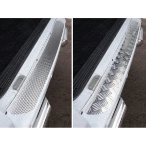 Накладка на наружный порог багажника (лист алюминий квинтет) 2,5 мм для УАЗ Патриот (2015-2022) № UAZPATR2015-17