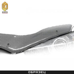 Дефлектор капота CA Plastic шелкография "карбон" серебро для Opel Zafira Tourer (2011-2016) № 2010011011597