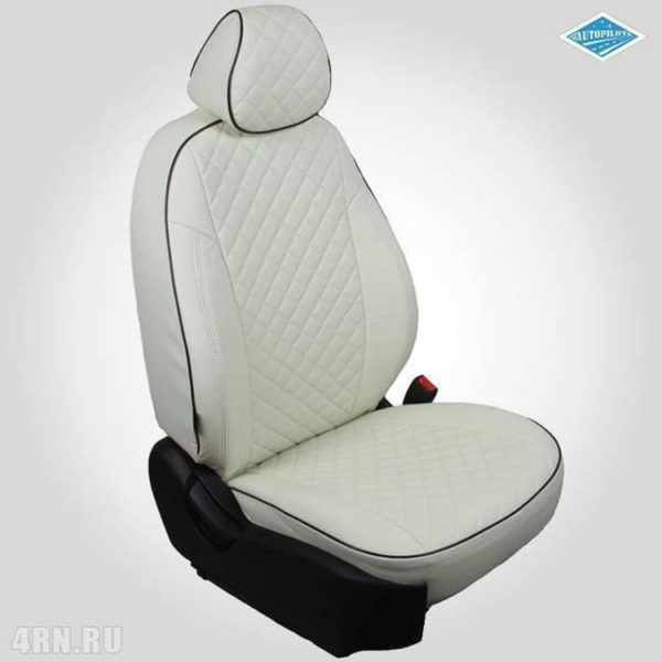Чехлы на сиденья "Автопилот" для Lada (ВАЗ) Vesta (2015-2023) белый ромб № va-lv-vt-bb-r