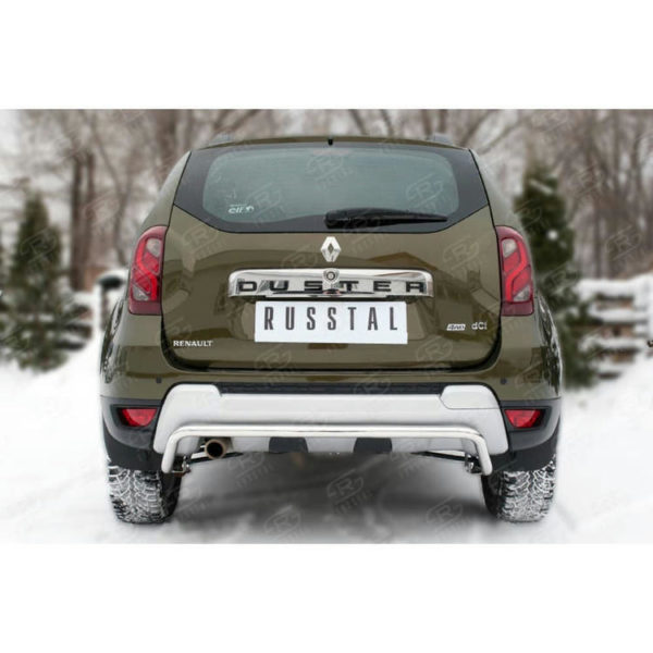 Защита заднего бампера Russtal (d42 волна) для Renault Duster (2015-2020) № RDZ-002186