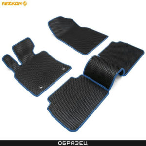 Коврики салона Rezkon EVA cоты резиновые для Mazda CX-5 (2012-2016) с синим кантом № 9123020103
