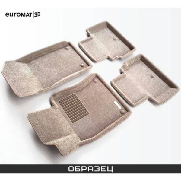 Коврики салона Euromat3D 3D Business текстильные (Euro-standart) для Ford Mondeo (2015-2022) бежевые № EMC3D-002216T