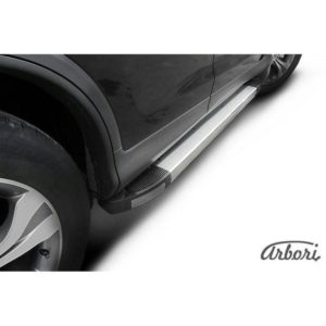 Пороги алюминиевые Arbori для Honda CR-V (2012-2016) № AFZDAHCRV1308