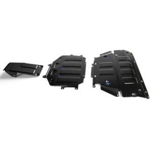 Защита двигателя, КПП и раздаточной коробки для Lamborghini Urus (2017-2023) черная, 3 части № K333.2904.1