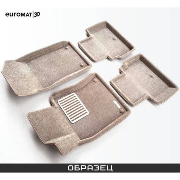 Коврики салона 3D Lux текстильные (Euro-standart) для Ford Focus 3 (2011-2018) бежевые № EM3D-002207Т