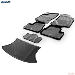 Комплект ковриков салона и багажника для Datsun mi-DO (2015-2020) № K18701002-1