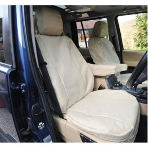 Чехлы на передние сиденья с DVD водонепроницаемые (оригинальные) цвет Almond для Land Rover Range Rover (2014-2021) № VPLAS0131SVA