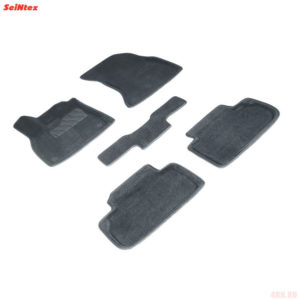 Коврики салона 3D текстильные для Audi Q5 (2020-2023) серые № 97655