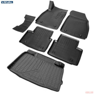 Комплект ковриков салона и багажника для Opel Insignia седан, багажник без органайзера (2008-2017) № K14204003-1