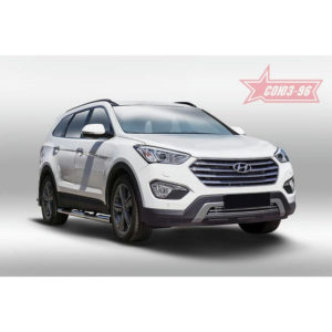 Декоративные элементы воздухозаборника (хром загл.) d16 для Hyundai Grand Santa Fe (2014-2018) № HGSF.97.2872