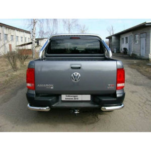 Защита задняя (уголки) 76,1 мм для Volkswagen Amarok (2010-2021) № VWAMAR10-04